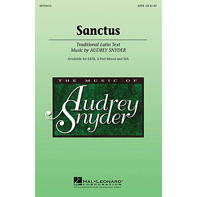 Hal Leonard Sanctus 3-Part Mixed Composed by Audrey Snyder
