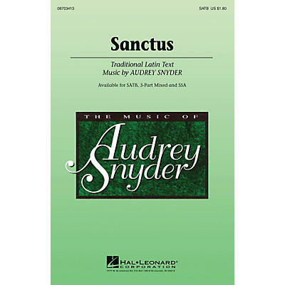 Hal Leonard Sanctus SATB composed by Audrey Snyder