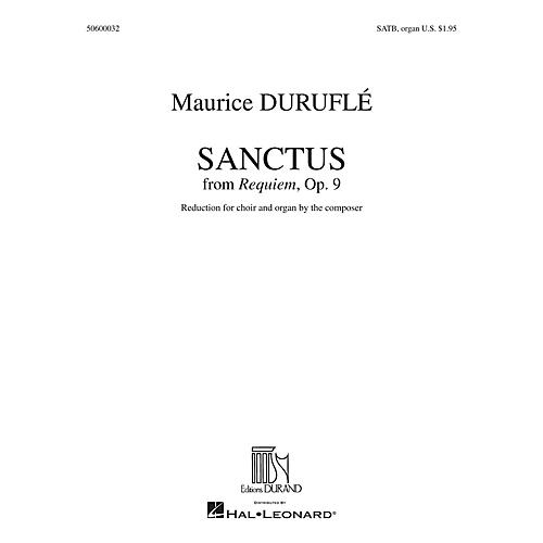 Editions Durand Sanctus (from Requiem) SATB, Organ composed by Maurice Duruflé