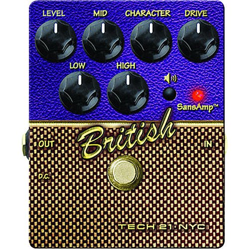 SansAmp Character Series British V2 Distortion Guitar Effects Pedal