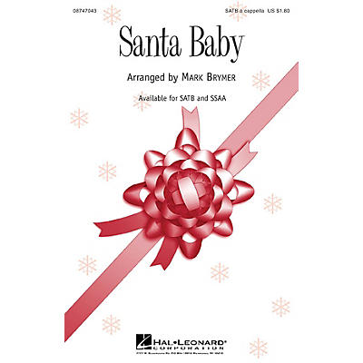 Hal Leonard Santa Baby SSAA A Cappella Arranged by Mark Brymer
