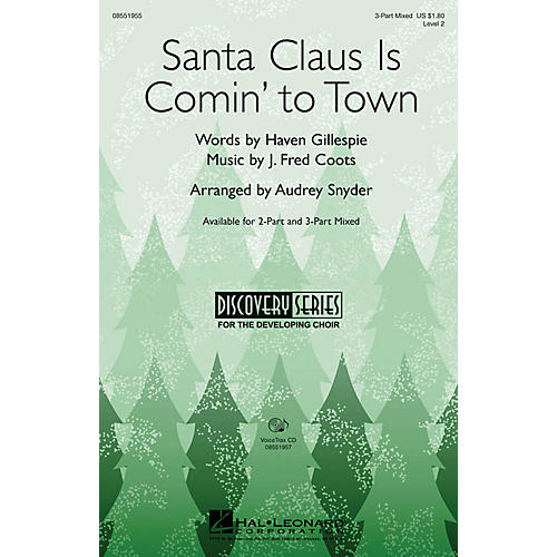 Santa Claus Is Comin' to Town 2-Part Arranged by Audrey Snyder