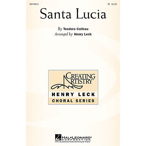 Hal Leonard Santa Lucia TB arranged by Henry Leck