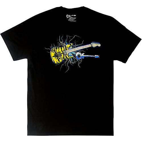 Charvel Satchel Yellow Bengal Guitar Graphic T-Shirt - Black XX Large