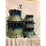 Used Mapex Saturn IV Studioease Drum Kit TEAL BLUE FADE