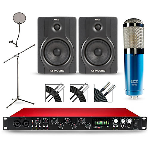 Scarlett 18i20 Recording Package with MXL 4000 and M-Audio BX5 Pair