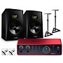 Focusrite Scarlett 2i2 4th Gen With Adam Audio T-Series Studio Monitors (Stands & Cables Included) T8V