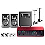 Focusrite Scarlett 2i2 4th Gen With JBL 3 Series Studio Monitor Pair & LSR Subwoofer Bundle With Stands & Cables Included 305MKII
