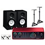 Focusrite Scarlett 2i2 4th Gen With Yamaha HS Studio Monitor Pair Bundle (Stands & Cables Included) - HS5