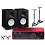 Focusrite Scarlett 2i2 4th Gen With Yamaha HS Studio Monitor Pair Bundle (Stands & Cables Included) - HS7