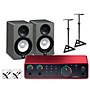 Focusrite Scarlett 2i2 4th Gen With Yamaha HS Studio Monitor Pair Bundle (Stands & Cables Included) HS5 SG