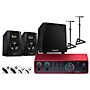 Focusrite Scarlett 2i2 Gen 4 with Adam Audio T-Series Studio Monitor Pair & T10S Subwoofer Bundle (Stands & Cables Included) T5V