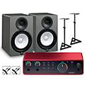 Focusrite Scarlett 2i2 Gen 4 with Yamaha HS Studio Monitor Pair Bundle (Stands & Cables Included) HS7HS8 SG