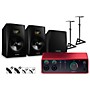 Focusrite Scarlett 4i4 4th Gen With Adam Audio T-Series Studio Monitor Pair & T10S Subwoofer Bundle (Stands & Cables Included) - T8V