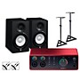 Focusrite Scarlett 4i4 4th Gen With Yamaha HS Studio Monitor Pair Bundle (Stands & Cables Included) HS5