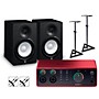 Focusrite Scarlett 4i4 4th Gen With Yamaha HS Studio Monitor Pair Bundle (Stands & Cables Included) HS7