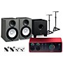 Focusrite Scarlett 4i4 Gen 4 With Yamaha HS Studio Monitor Pair & HS8S Subwoofer Bundle (Stands & Cables Included) HS8 SG