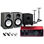 Focusrite Scarlett 4i4 Gen 4 with Yamaha HS Studio Monitor Pair & HS8S Subwoofer Bundle (Stands & Cables Included) HS8 SG