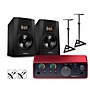 Focusrite Scarlett Solo 4th Gen With Adam Audio T-Series Studio Monitor Pair Bundle (Stands & Cables Included) T7V