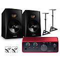 Focusrite Scarlett Solo 4th Gen With Adam Audio T-Series Studio Monitor Pair Bundle (Stands & Cables Included) T7VT8V