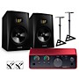 Focusrite Scarlett Solo 4th Gen With Adam Audio T-Series Studio Monitor Pair Bundle (Stands & Cables Included) T8V