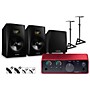 Focusrite Scarlett Solo 4th Gen With Adam Audio T-Series Studio Monitor Pair & T10S Subwoofer Bundle (Stands & Cables Included) T8V