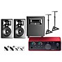 Focusrite Scarlett Solo 4th Gen With JBL 3 Series Studio Monitor Pair & LSR Subwoofer Bundle (Stands & Cables Included) 306MKII
