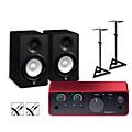 Focusrite Scarlett Solo 4th Gen With Yamaha HS Studio Monitor Pair Bundle (Stands & Cables Included) HS5HS5