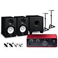 Focusrite Scarlett Solo 4th Gen With Yamaha HS Studio Monitor Pair & HS8S Subwoofer Bundle (Stands & Cables Included) HS5 SGHS7