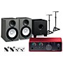 Focusrite Scarlett Solo 4th Gen With Yamaha HS Studio Monitor Pair & HS8S Subwoofer Bundle (Stands & Cables Included) HS8 SG