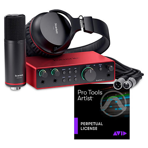 Focusrite Scarlett Studio Pack (Gen 4) with AVID Pro Tools Artist Perpetual License 2i2 Studio Pack