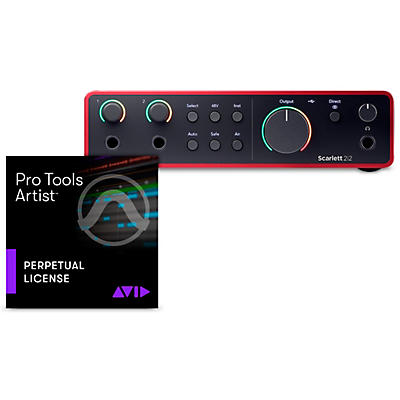 Focusrite Scarlett USB-C Audio Interface (Gen 4) with AVID Pro Tools Artist Perpetual