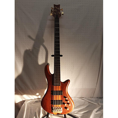 Schecter Guitar Research Schecter Guitar Research Stiletto Studio-5 Bass Satin Honey Electric Bass Guitar Honey Blonde