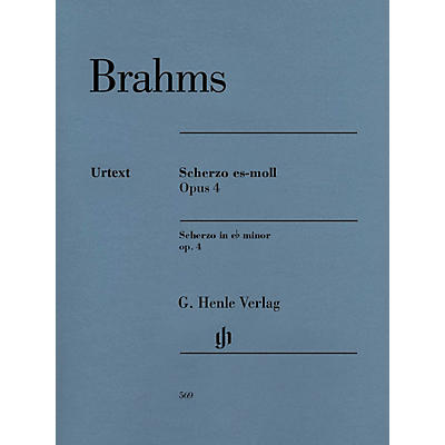 G. Henle Verlag Scherzo in E-Flat minor, Op. 4 Henle Music Softcover Composed by Brahms Edited by Katrin Eich