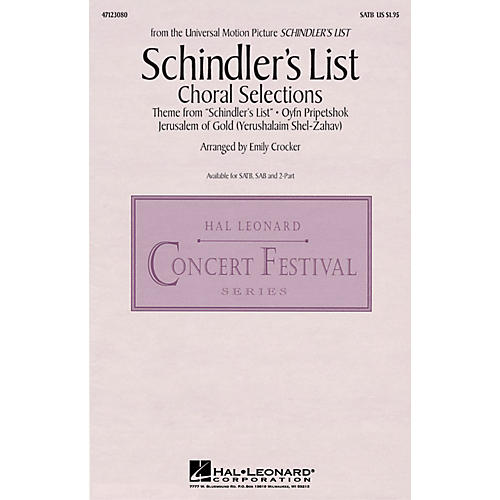 Hal Leonard Schindler's List (Choral Selections) SATB