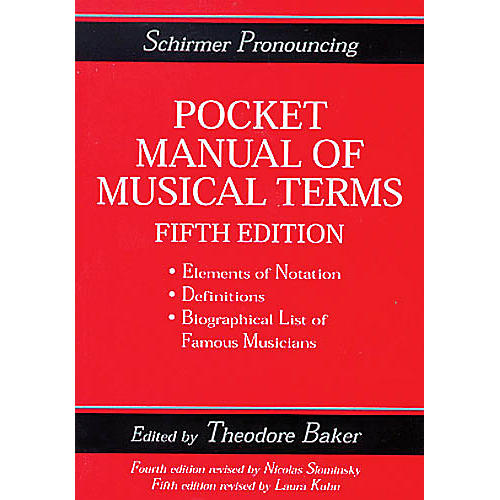 Schirmer Pocket Manual (13 book prepack) Omnibus Press Series