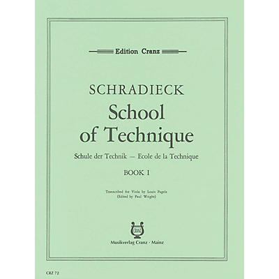 Schott School of Viola Technique - Volume 1 Schott Composed by Heinrich Schradieck Arranged by Paul Wright
