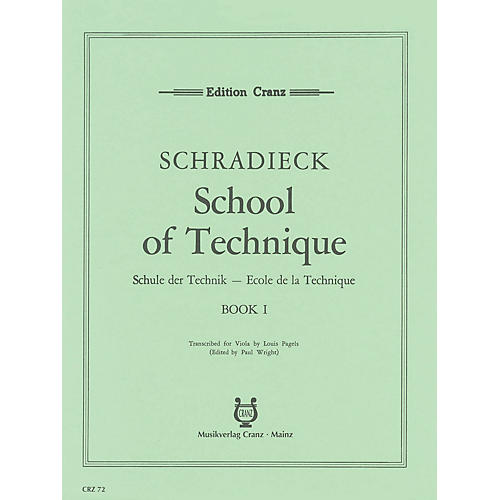 School of Viola Technique - Volume 1 Schott Composed by Heinrich Schradieck Arranged by Paul Wright