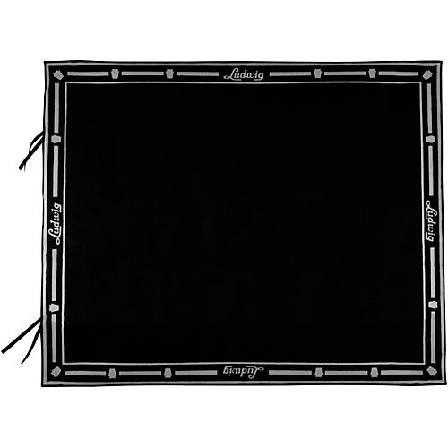 Ludwig Script Logo Drum Rug, 5.25'x6.5' Black