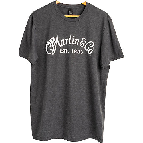 Martin Script Logo Short Sleeve T-Shirt Large Gray