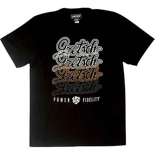 Gretsch Script Logo T-Shirt - Black X Large