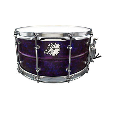 Pork Pie Seamless Aluminum Snare Drum With Purple Ink Finish -