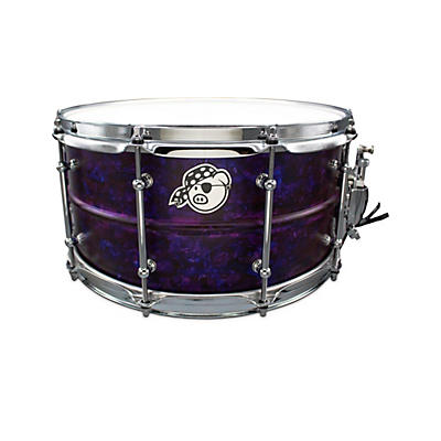 Pork Pie Seamless Aluminum Snare Drum with Purple Ink Finish