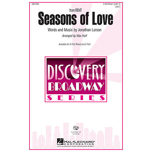 Hal Leonard Seasons of Love (from Rent) 3-Part Mixed arranged by Mac Huff