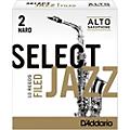D'Addario Woodwinds Select Jazz Filed Alto Saxophone Reeds Strength 3 Medium Box of 10Strength 2 Hard Box of 10