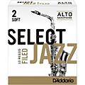 D'Addario Woodwinds Select Jazz Filed Alto Saxophone Reeds Strength 3 Hard Box of 10Strength 2 Soft Box of 10