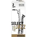 D'Addario Woodwinds Select Jazz Filed Baritone Saxophone Reeds Strength 3 Medium Box of 5Strength 2 Soft Box of 5