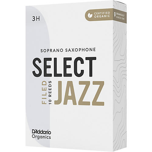 D'Addario Woodwinds Select Jazz, Soprano Saxophone - Filed,Box of 10 3H