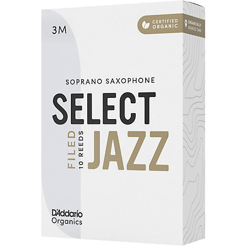 D'Addario Woodwinds Select Jazz, Soprano Saxophone - Filed,Box of 10 3M