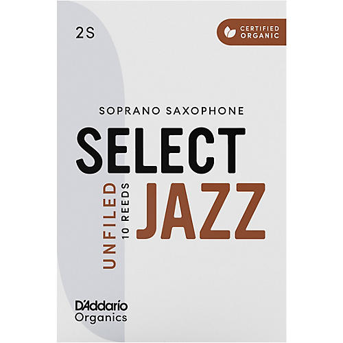 D'Addario Woodwinds Select Jazz, Soprano Saxophone - Unfiled,Box of 10 2S